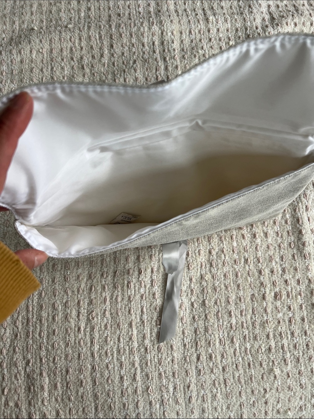 Dior Canvas Envelope Cosmetic Pouch with Ribbon Detail - Picture 4 of 5